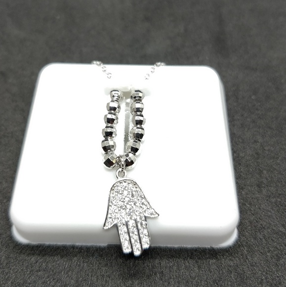 🎁2x$40
HAMSA Hand of God Sterling Silver necklace - Picture 1 of 6